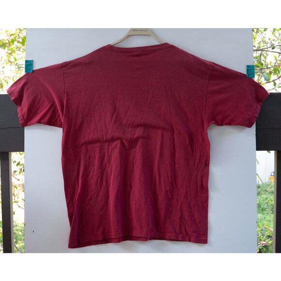 Vintage Yellowstone National Park T Shirt Men's Medium Red Maroon Moose Size 2XL - Picture 5 of 5